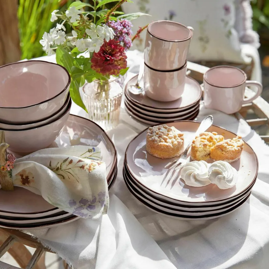LOBERON Geschirr 30er Set Biarré rosa Discount