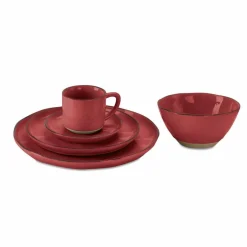 LOBERON Geschirr 30er Set Biarré rot Hot