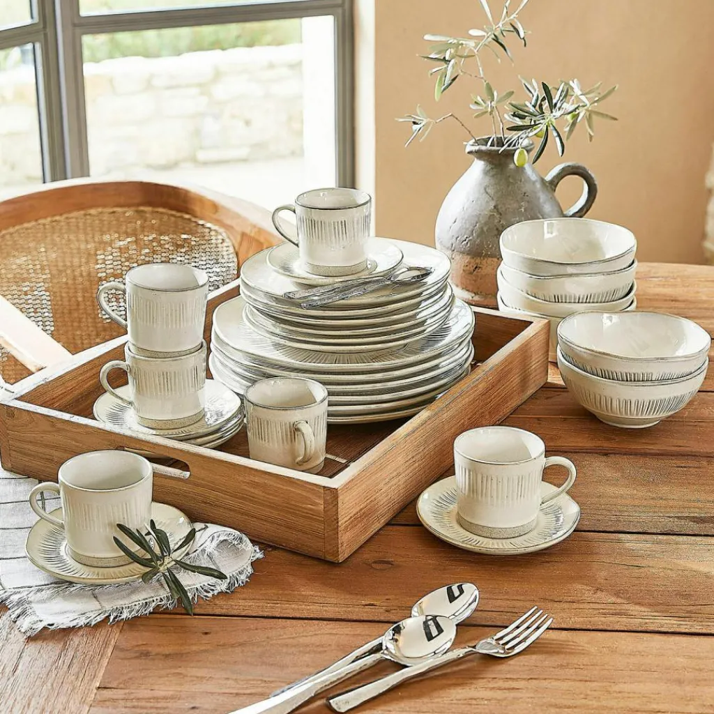 LOBERON Geschirr 30er Set Périers creme Clearance
