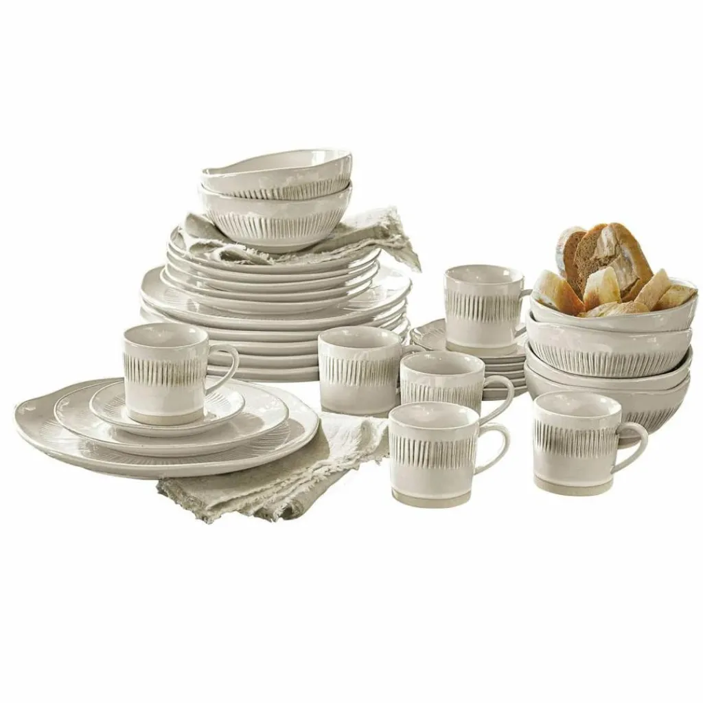 LOBERON Geschirr 30er Set Périers creme Clearance