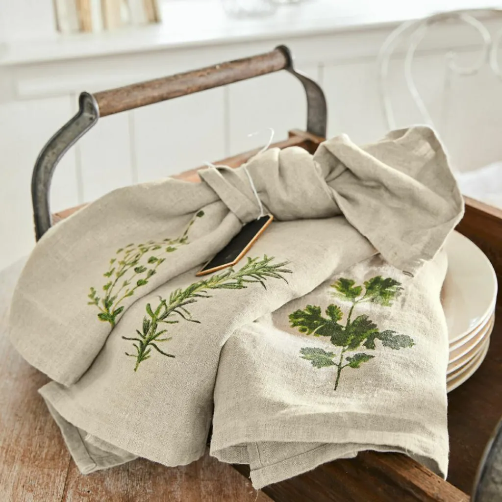 LOBERON Geschirrtuch 3er Set Herbal Gardens Discount