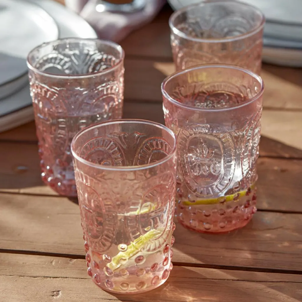 LOBERON Glas 6er Set Fleury rosa