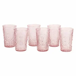 LOBERON Glas 6er Set Fleury rosa