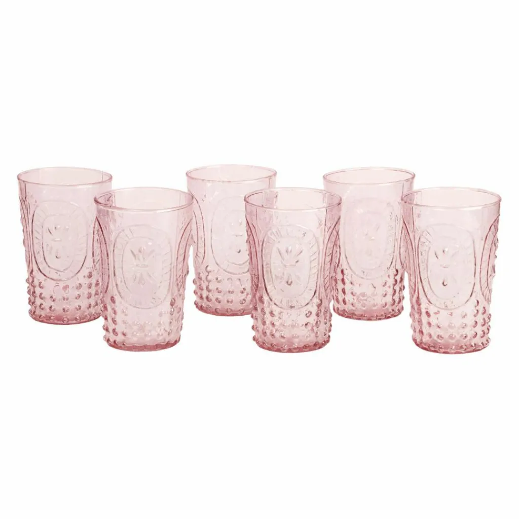 LOBERON Glas 6er Set Fleury rosa