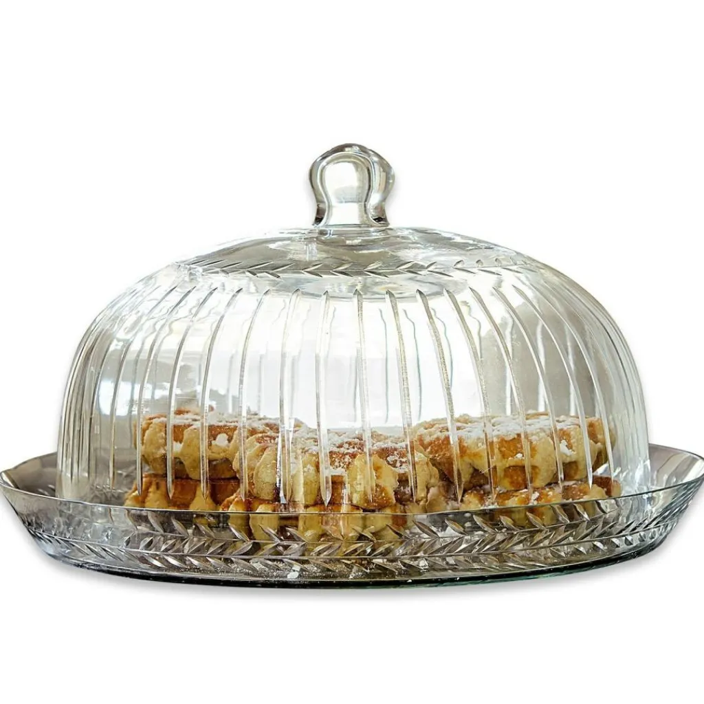 LOBERON Glasglocke mit Platte Layla