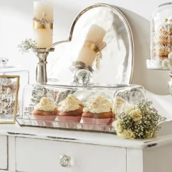 LOBERON Glasglocke mit Platte Nelia Outlet