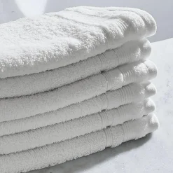LOBERON Gästehandtuch 6er Set Bourogne weiß Discount