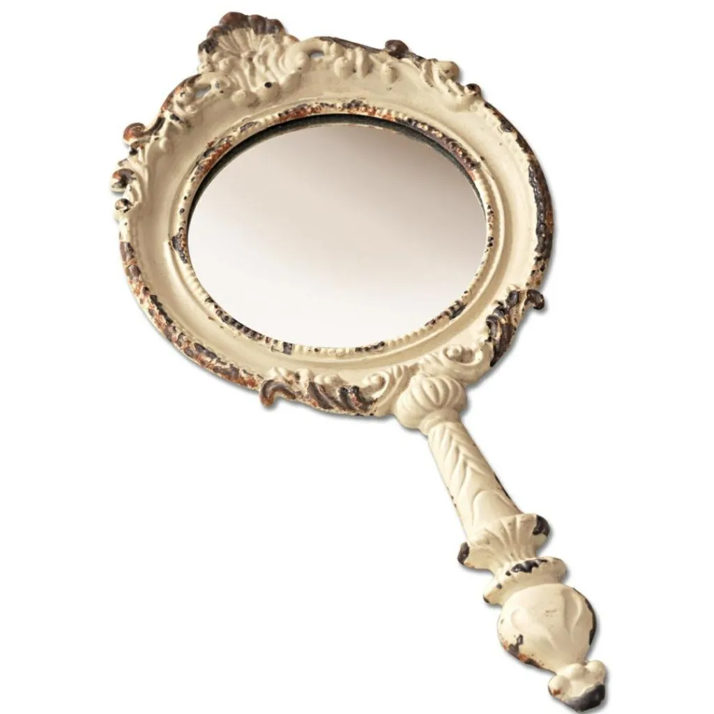 LOBERON Handspiegel Empuré antikweiß New