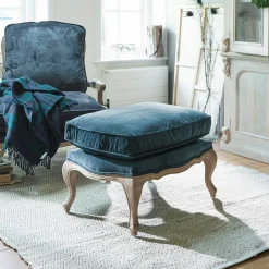 LOBERON Hocker Corlay blau/braun Clearance