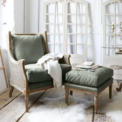 LOBERON Hocker Greenbrier antikbraun/grün Sale