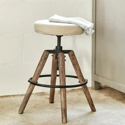 LOBERON Hocker Twist weiß/braun Clearance
