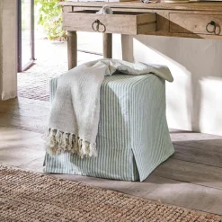 LOBERON Hocker Ulysette weiß/blau Online
