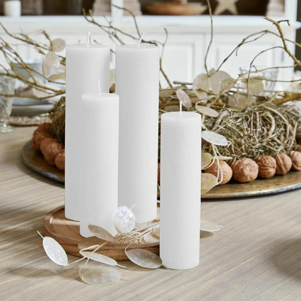 LOBERON Kerze 4er Set Avinal creme