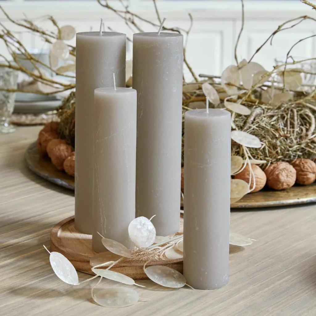 LOBERON Kerze 4er Set Avinal taupe Sale