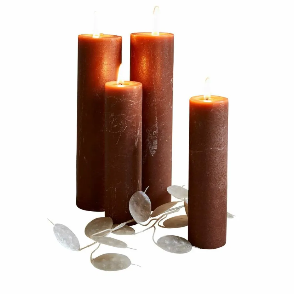 LOBERON Kerze 4er Set Avinal rostrot Online