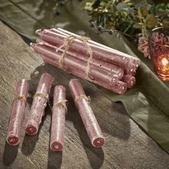 LOBERON Kerze 12er Set Bauceau rosa Best