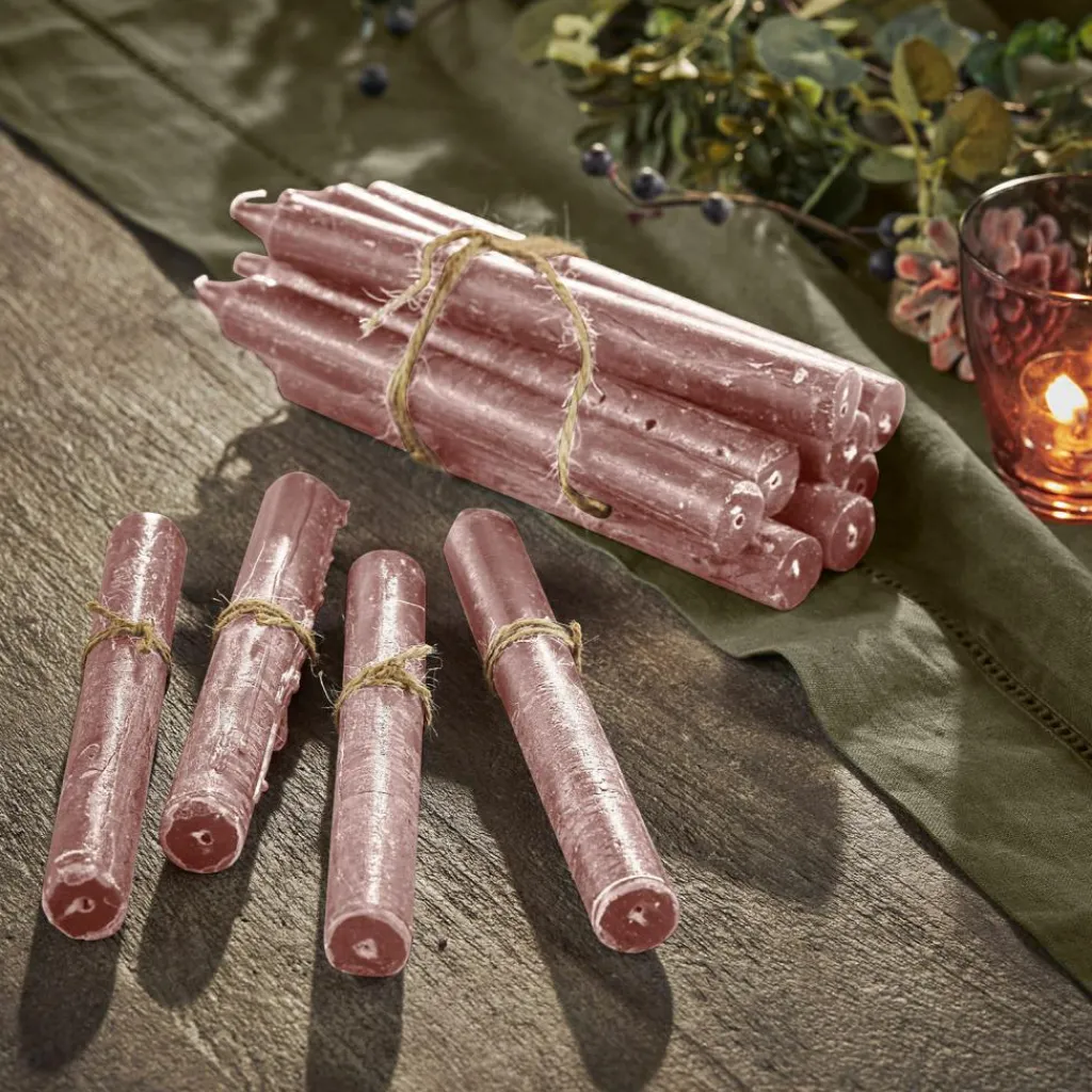 LOBERON Kerze 12er Set Bauceau rosa Best