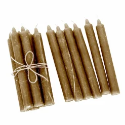 LOBERON Kerze 12er Set Bauceau hellbraun New