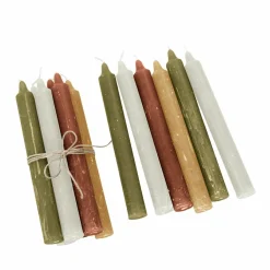 LOBERON Kerze 12er Set Bauceau rosa/hellgrün/creme Outlet