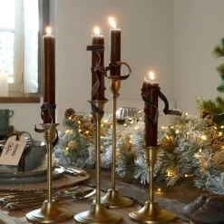LOBERON Kerze 12er Set Bauceau dunkelbraun Clearance