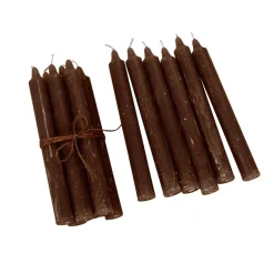LOBERON Kerze 12er Set Bauceau dunkelbraun Clearance