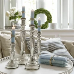 LOBERON Kerze 12er Set Bauceau graublau Clearance