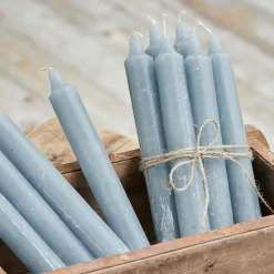 LOBERON Kerze 12er Set Bauceau graublau Clearance