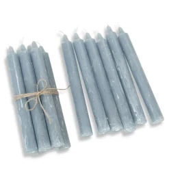 LOBERON Kerze 12er Set Bauceau graublau Clearance