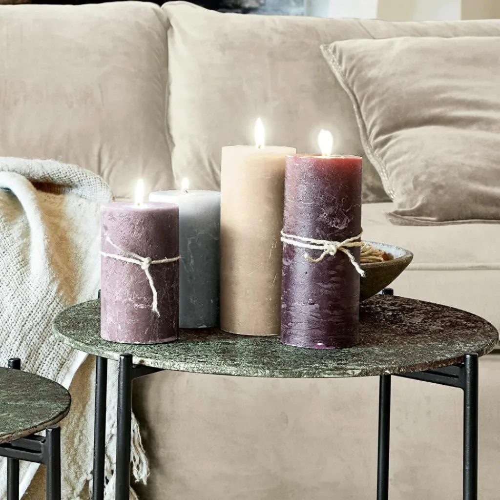 LOBERON Kerze 4er Set Berekua grau/taupe/lila Discount