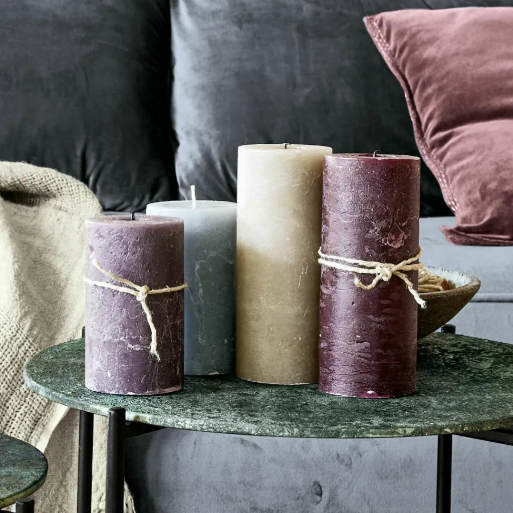 LOBERON Kerze 4er Set Berekua grau/taupe/lila Discount