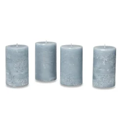 LOBERON Kerze 4er Set Braga graublau Sale