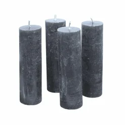 LOBERON Kerze 4er Set Muriel anthrazit Clearance