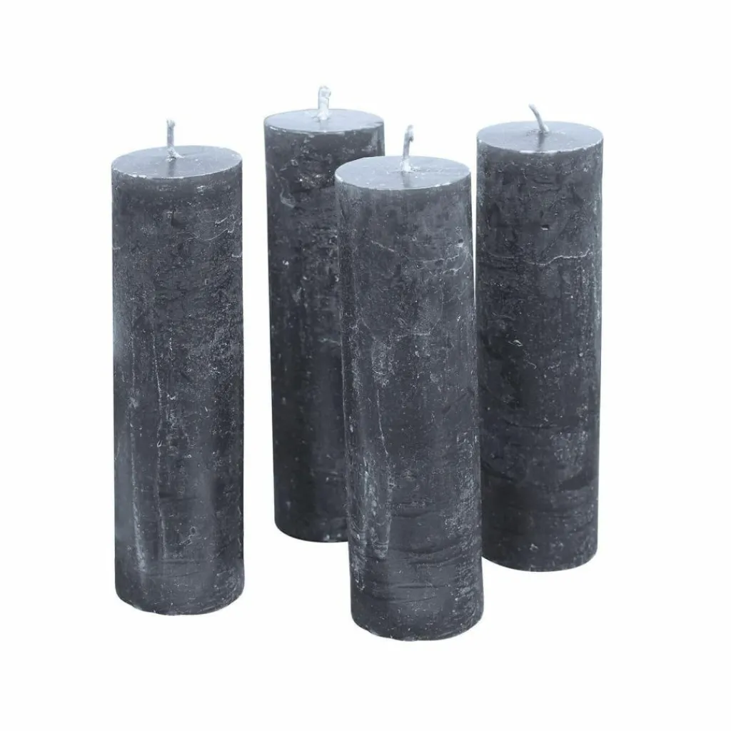 LOBERON Kerze 4er Set Muriel anthrazit Clearance