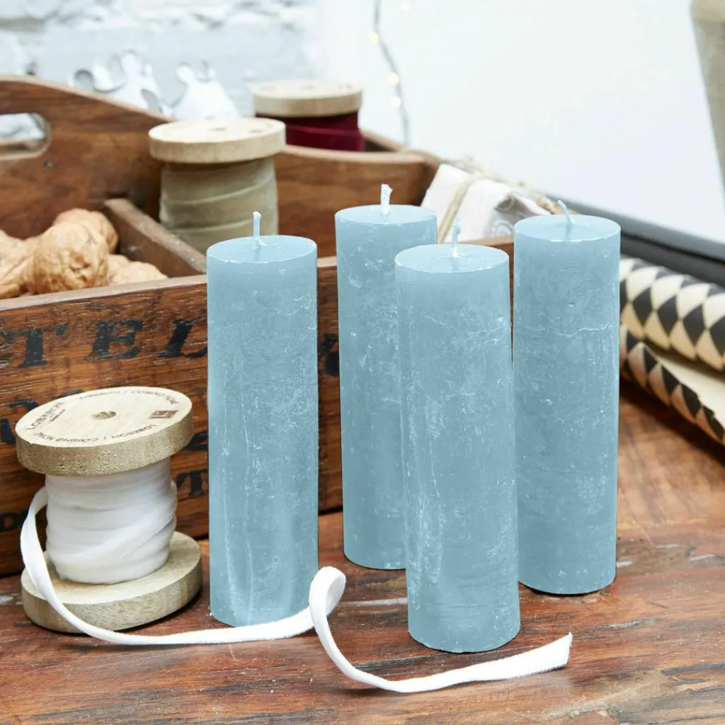 LOBERON Kerze 4er Set Muriel blau Best