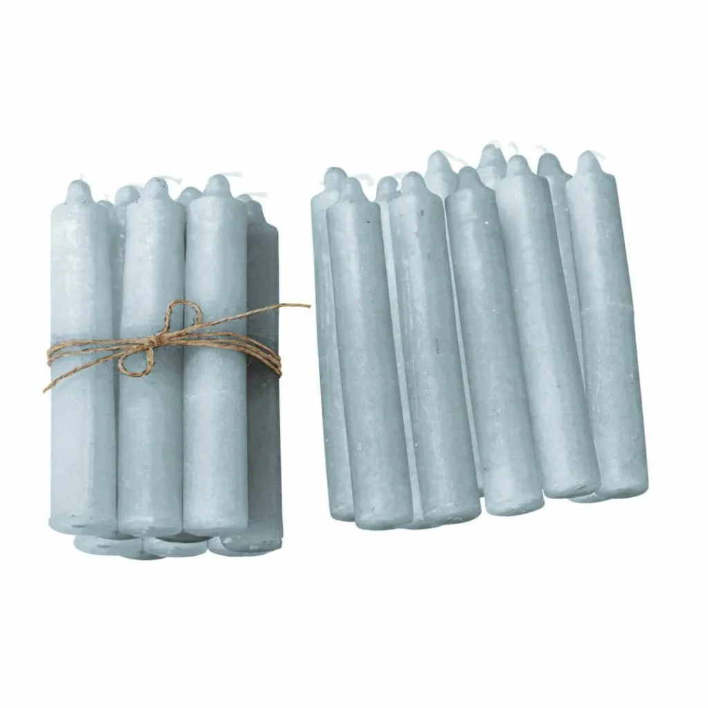 LOBERON Kerze 20er Set Noufa graublau Hot