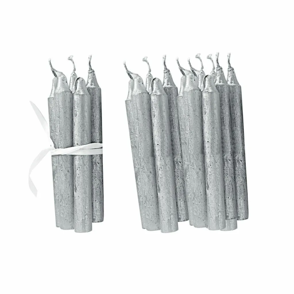 LOBERON Kerze 20er Set Noufa silber Best