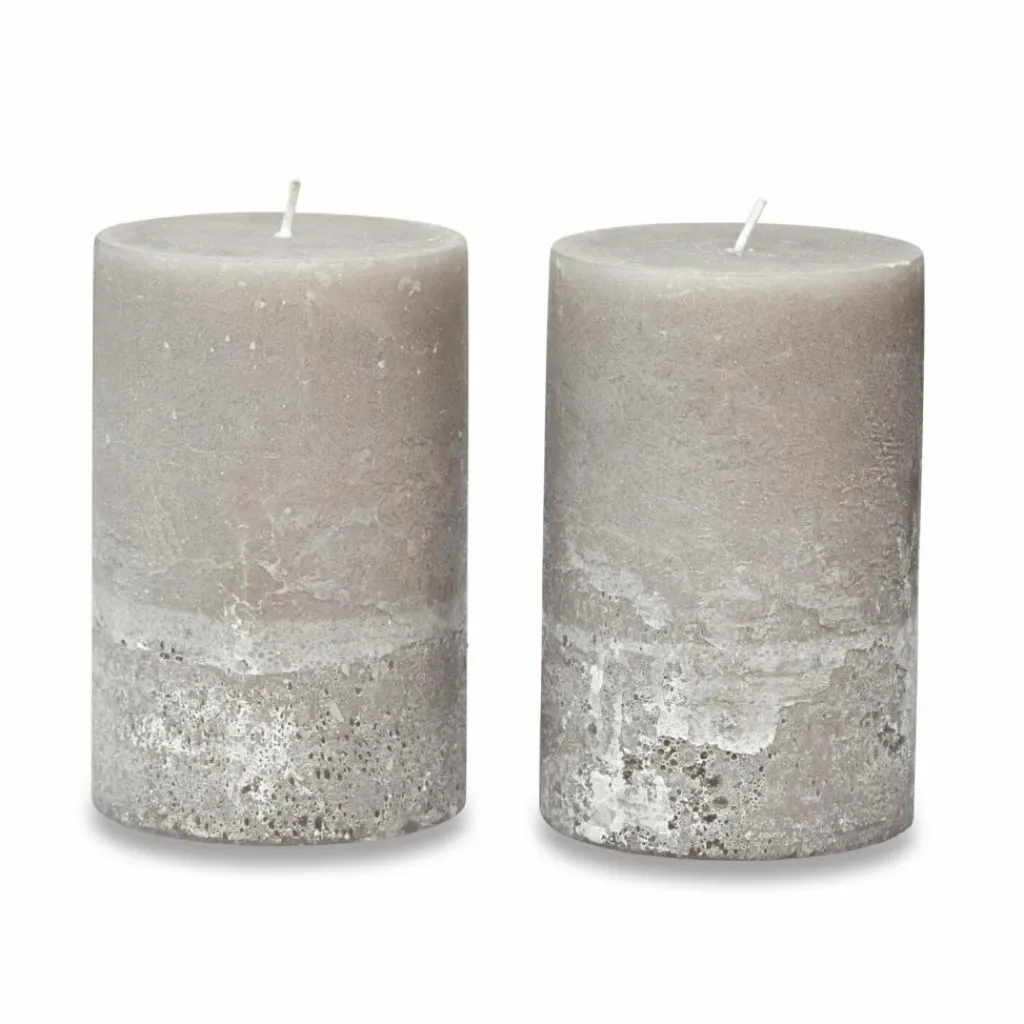 LOBERON Kerze 2er Set Oviedo taupe Outlet