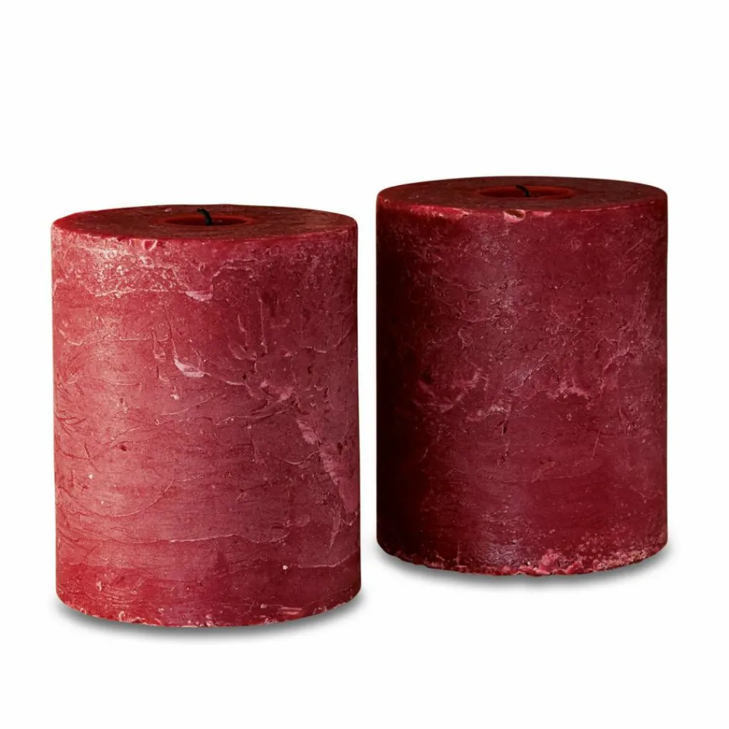 LOBERON Kerze 2er Set Oviedo rot