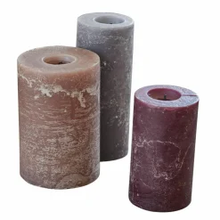 LOBERON Kerze 3er Set Pretin rosa/lila/grau Discount