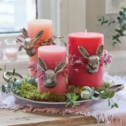 LOBERON Kerze 3er Set Pretin rosa