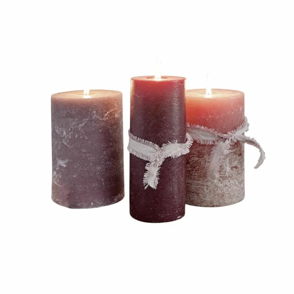 LOBERON Kerze 3er Set Salis rosa Clearance