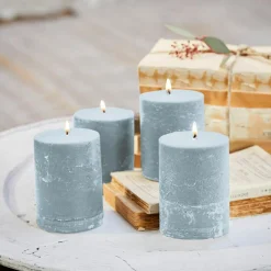 LOBERON Kerze 4er Set Virrans graublau Online