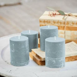 LOBERON Kerze 4er Set Virrans graublau Online
