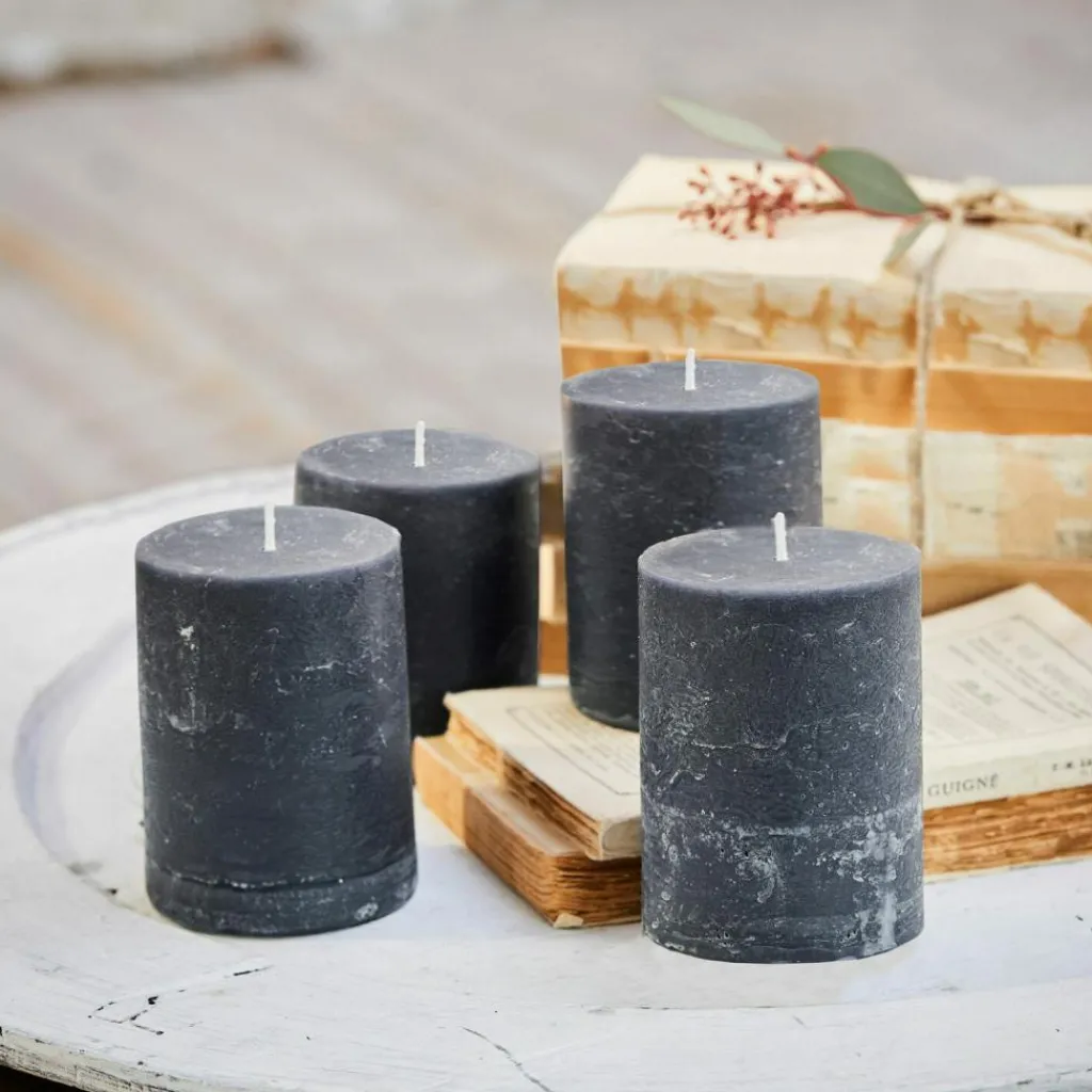 LOBERON Kerze 4er Set Virrans anthrazit Online