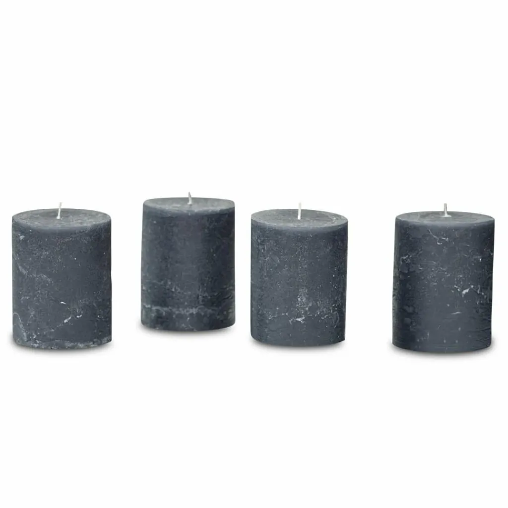 LOBERON Kerze 4er Set Virrans anthrazit Online