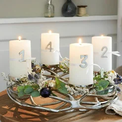 LOBERON Kerzenkranz Coldfield silber Online