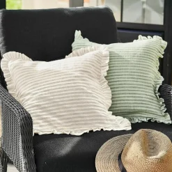LOBERON Kissenhülle 2er Set Brenda grün/beige Outlet