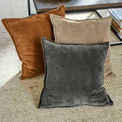 LOBERON Kissenhülle 3er Set Lumeau orange/grau/beige