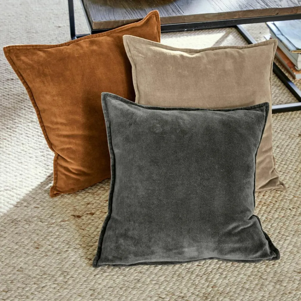 LOBERON Kissenhülle 3er Set Lumeau orange/grau/beige