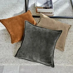 LOBERON Kissenhülle 3er Set Lumeau orange/grau/beige